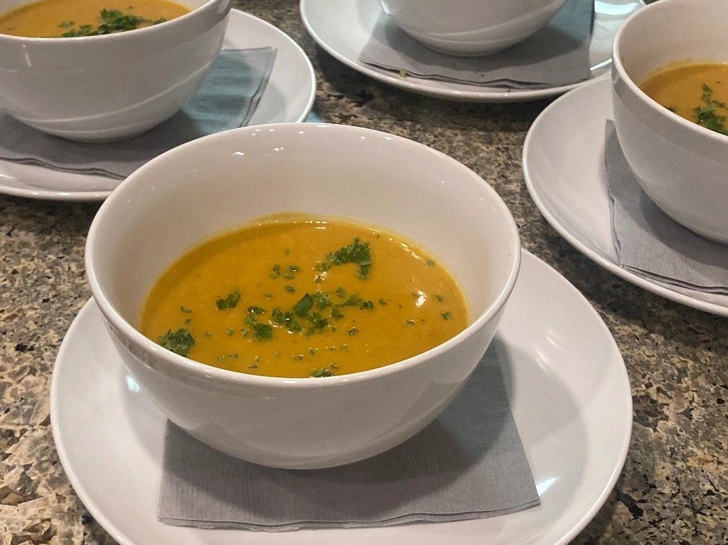 A course from a private dinner cooked by Billy Moschella, Jr. in Park City, Utah