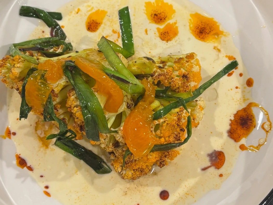 A course from a private dinner cooked by Evan Thieme in Park City, Utah