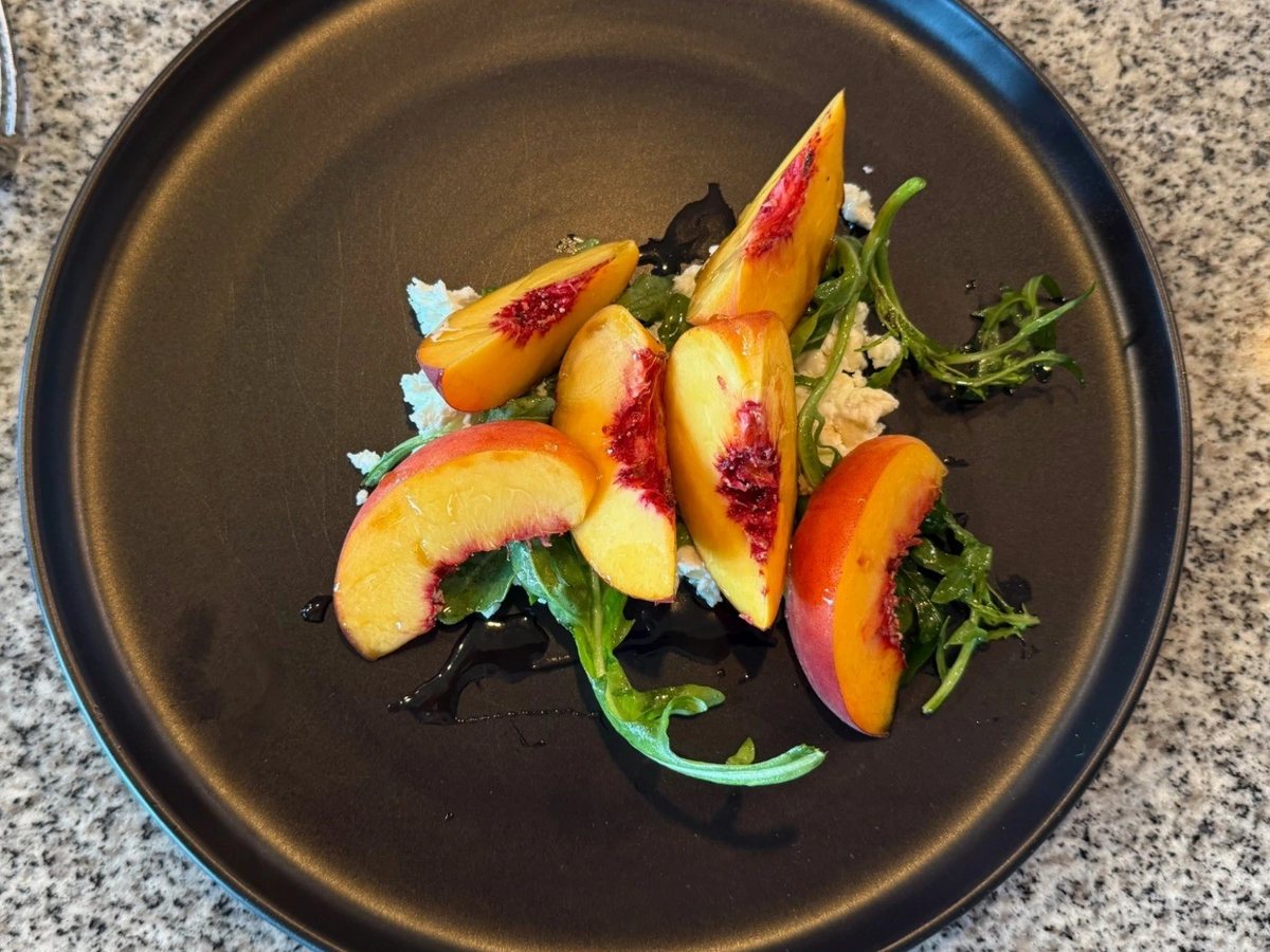 A course from a private dinner cooked by Evan Thieme in Park City, Utah