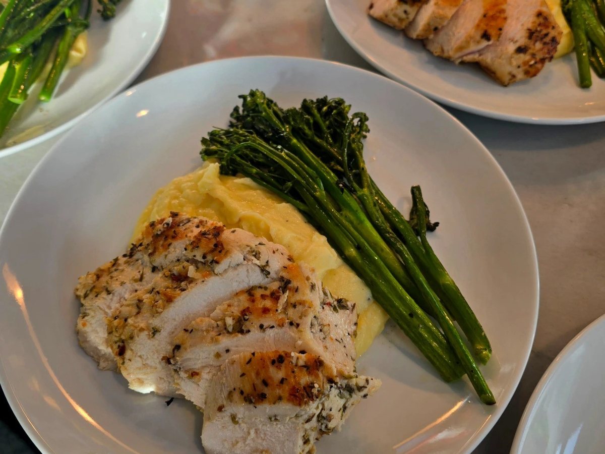 A course from a private dinner cooked by Teilmann Hansen in Park City, Utah